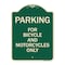 Signmission Parking for Bicycles and Motorcycles Heavy-Gauge Aluminum Sign, 24" x 18", G-1824-23448 A-DES-G-1824-23448 - alternate 1